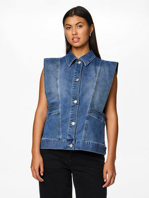 Veste sans manches en jean