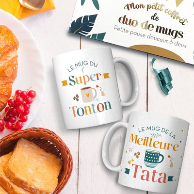Coffret duo Mug Tonton + Tata Paillettes