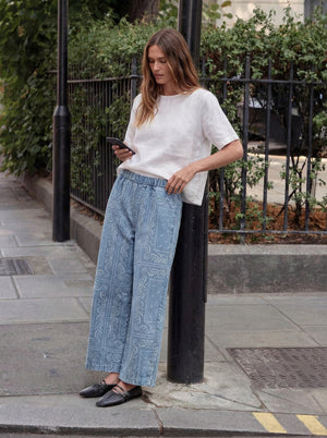 Pantalon Droit Bandana