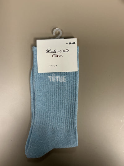 Chaussettes lurex mots TÊTUE