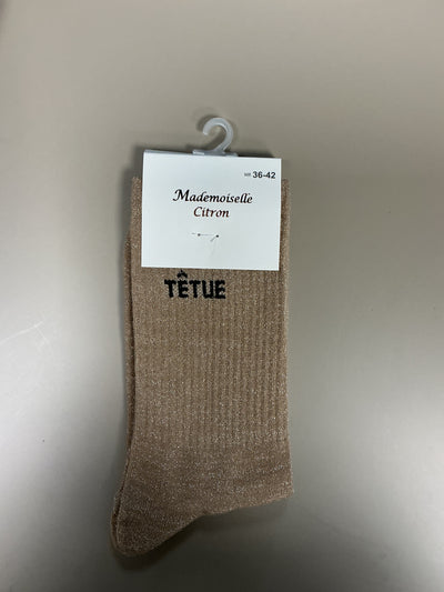 Chaussettes lurex mots TÊTUE