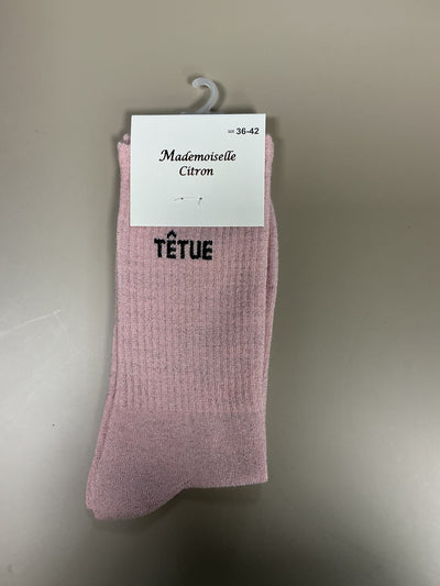 Chaussettes lurex mots TÊTUE