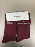 Chaussettes mots lurex BOMBE À RETARDEMENT