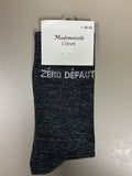 Chaussettes lurex mots ZÉRO DÉFAUT