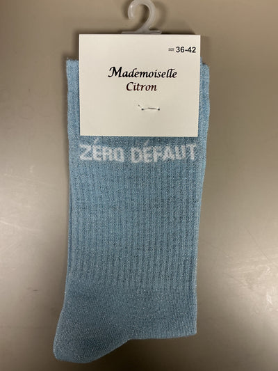 Chaussettes lurex mots ZÉRO DÉFAUT