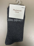 Chaussettes lurex mots ZÉRO DÉFAUT