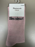Chaussettes lurex mots ZÉRO DÉFAUT