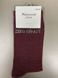 Chaussettes lurex mots ZÉRO DÉFAUT