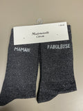 Chaussettes lurex mots MAMAN FABULEUSE