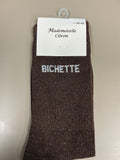 Chaussettes lurex mots BICHETTE