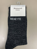 Chaussettes lurex mots BICHETTE