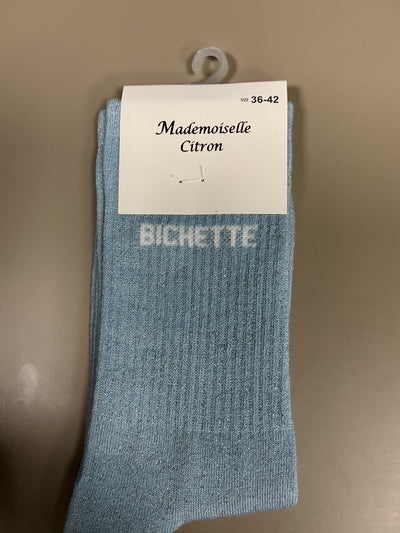 Chaussettes lurex mots BICHETTE