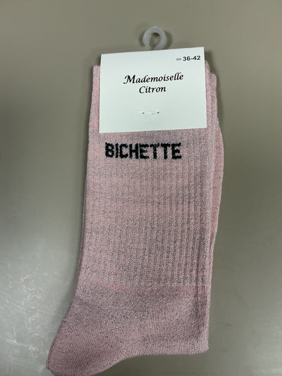 Chaussettes lurex mots BICHETTE