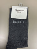 Chaussettes lurex mots BICHETTE