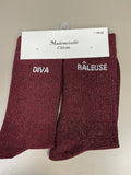 Chaussettes lurex mot DIVA RÂLEUSE