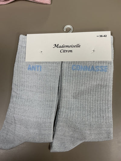 Chaussettes lurex mot ANTI CONASSE
