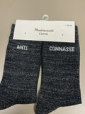 Chaussettes lurex mot ANTI CONASSE
