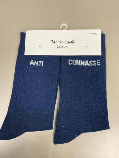 Chaussettes lurex mot ANTI CONASSE