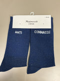 Chaussettes lurex mot ANTI CONASSE