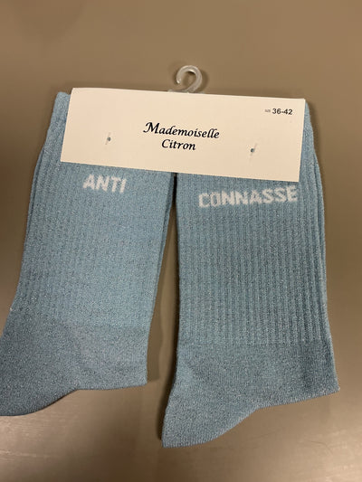 Chaussettes lurex mot ANTI CONASSE