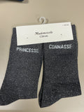Chaussettes lurex mots PRINCESSE CONNASSE