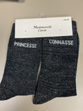Chaussettes lurex mots PRINCESSE CONNASSE