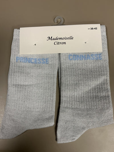 Chaussettes lurex mots PRINCESSE CONNASSE