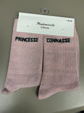Chaussettes lurex mots PRINCESSE CONNASSE