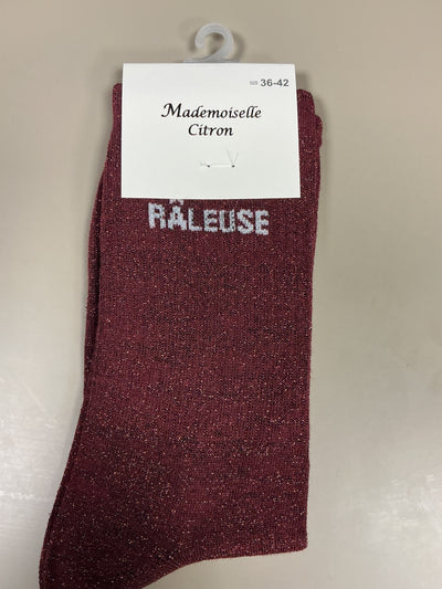 Chaussettes lurex mot RÂLEUSE