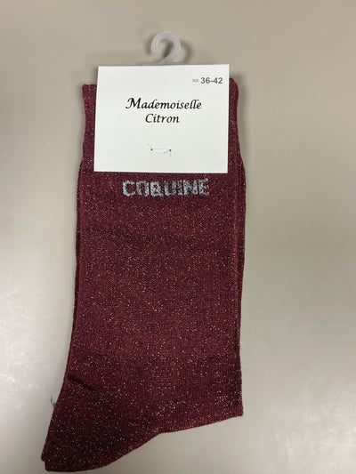 Chaussettes lurex mot COQUINE