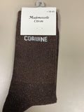 Chaussettes lurex mot COQUINE