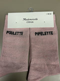 Chaussettes lurex mot POULETTE PIPELETTE