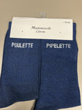 Chaussettes lurex mot POULETTE PIPELETTE