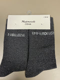 Chaussettes lurex mot FABULEUSE EMMERDEUSE