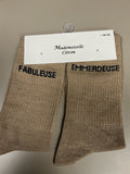 Chaussettes lurex mot FABULEUSE EMMERDEUSE