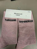 Chaussettes lurex mot FABULEUSE EMMERDEUSE