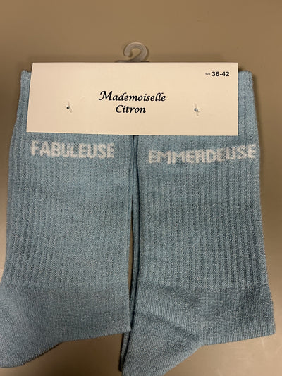 Chaussettes lurex mot FABULEUSE EMMERDEUSE
