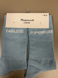 Chaussettes lurex mot FABULEUSE EMMERDEUSE