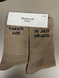 Chaussettes lurex mot PARFAITE AVEC DE JOLIES DÉFAUTS
