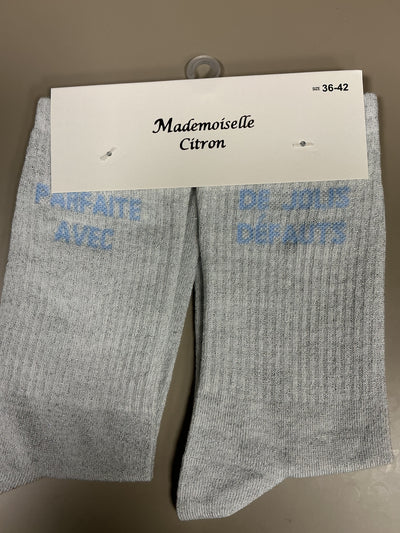 Chaussettes lurex mot PARFAITE AVEC DE JOLIES DÉFAUTS