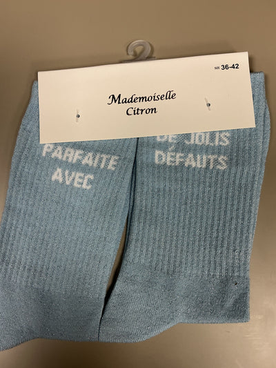 Chaussettes lurex mot PARFAITE AVEC DE JOLIES DÉFAUTS
