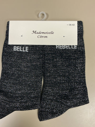 Chaussettes lurex mot BELLE REBELLE
