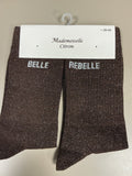 Chaussettes lurex mot BELLE REBELLE