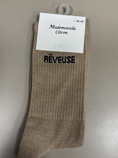 Chaussettes lurex mot REVEUSE
