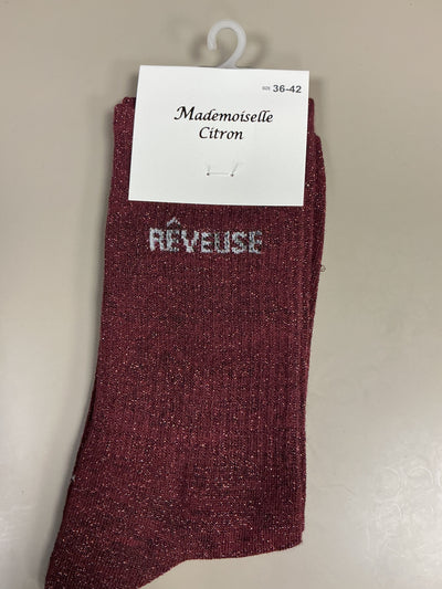 Chaussettes lurex mot REVEUSE
