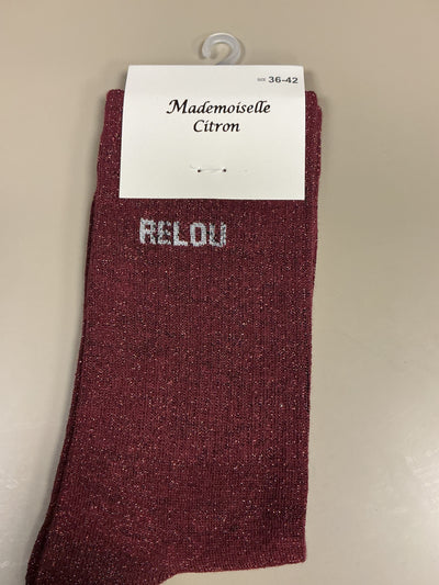 Chaussettes lurex mot RELOU