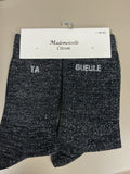 Chaussettes lurex mot TA GUEULE