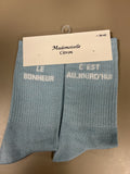 Chaussettes mots LE BONHEUR C’EST AUJOURD’HUI