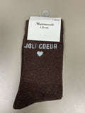 Chaussettes lurex mots JOLIE CŒUR