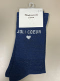 Chaussettes lurex mots JOLIE CŒUR